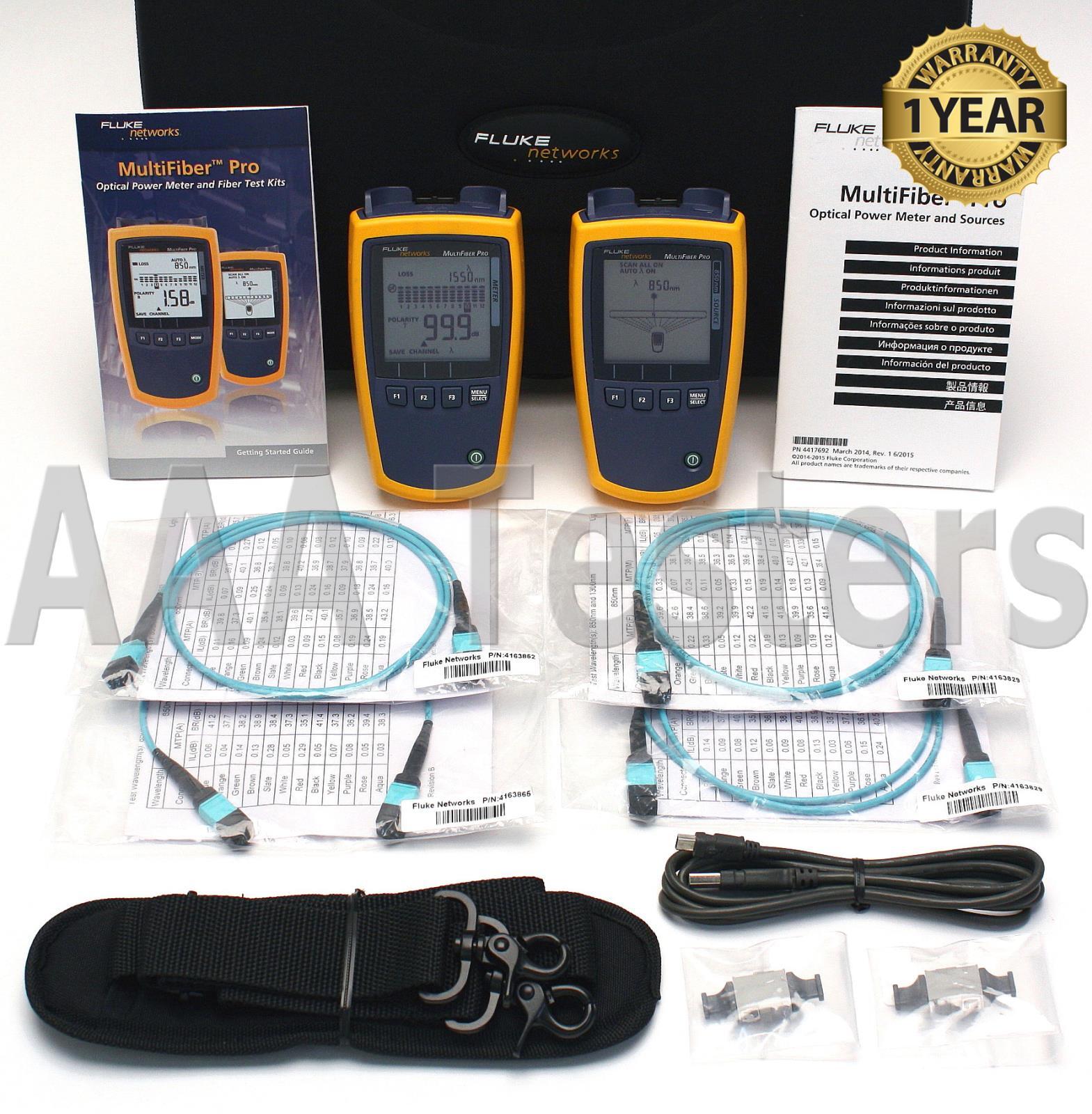 Fluke Networks MFTK1200 MultiFiber Pro MM 850nm MPO Fiber Loss Test Kit