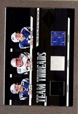 2005 Donruss Playoff Team Threads #TT-12 Brady/Bledsoe/Dillon /50 