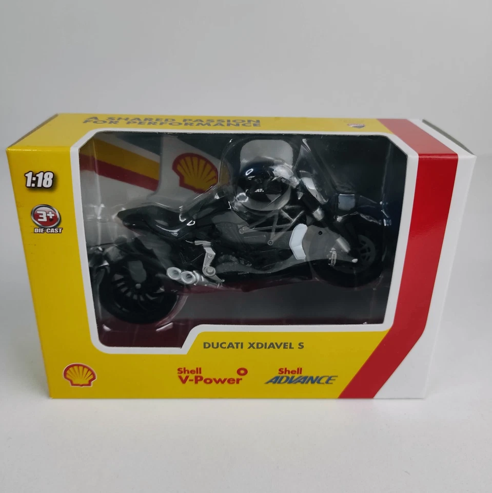Burago Shell V-Power Ducati Motorcycles 1/18 New in Box - Image 4 of 4