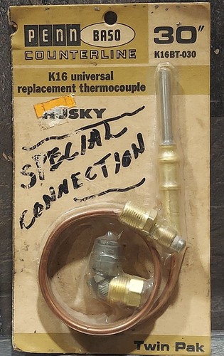 Thermocouple Baso K16BT-36H 36 Pouces Pour Chaudière/chauffe-eau Husky - Avec écrou, Neuf