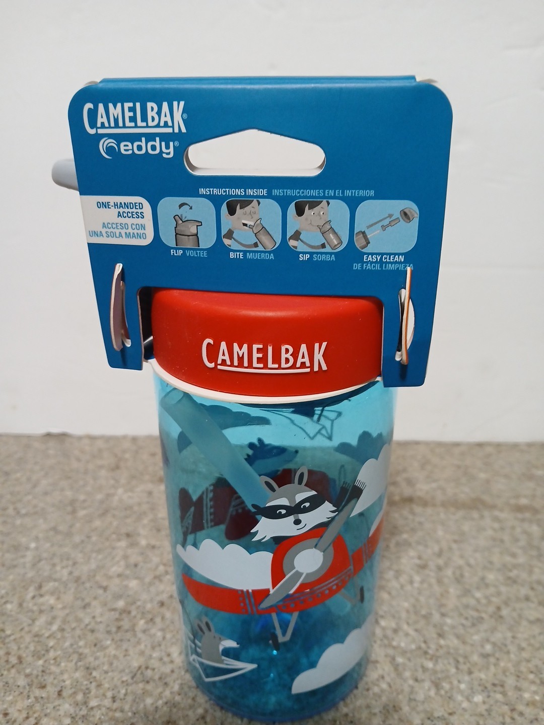 Camelbak Eddy Spill Proof Kids Water Bottle 12oz BPA Free Airplane Bandits New