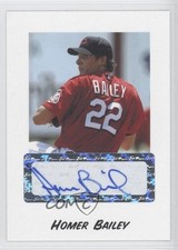 2004 Just Minors Just Rookies Auto Homer Bailey #3 Auto 9fz