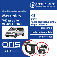 Für MERCEDES V-Klasse Vito Typ W447 06.14- AHK starr +13pol sp. E-Satz NEU TOP