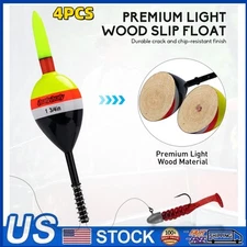 THKFISH 4PCS Lighted Slip Bobbers Fishing Floats Glow in The Dark Spring Bobber