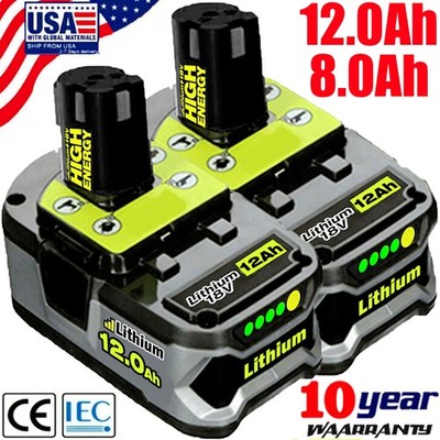 2X 18V 12.0AH For Ryobi One Plus P108 18 Volt Lithium-ion High Capacity Battery