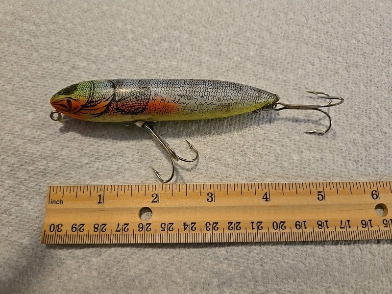 Vintage Heddon Zara Spook Wood Fishing Lure Trout Pattern 4.75" Topwater
