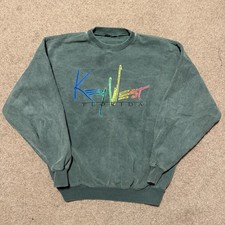 Vintage Key West Florida Sweatshirt L Green Graphic Pullover Crewneck Surf
