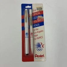 NOS 1984 Pentel Official Licensed Pen & Pencil Set Los Angeles Olympics SEALED