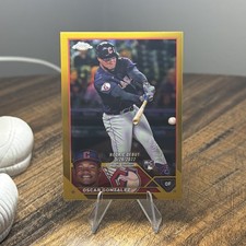 2023 Topps Chrome Update Baseball Oscar Gonzalez Gold Rookie /50 No.USC47