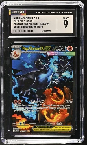 Mega Charizard X Ex 125/094 SIR - Pokémon Phantasmal Flames CGC 9 Mint