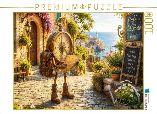 Calvendo Puzzle Compass Of The Heart | 1000 Pieces, Finished Size 25.2 × 18.9 In-image