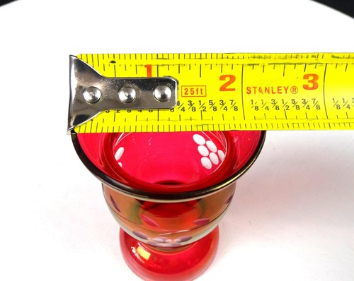 BÖHMISCHE TSCHECHISCHE PREISELBEERE TRAUBE REBE GEÄTZT 2 3/8" ZAHNSTOCHERHALTER/KNOSPENVASE - Bild 7 von 8