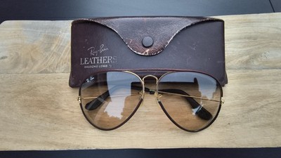 Vintage Ray-Ban Bausch & Lomb USA Aviator Leathers Fotochromische Lenzen 62-14 