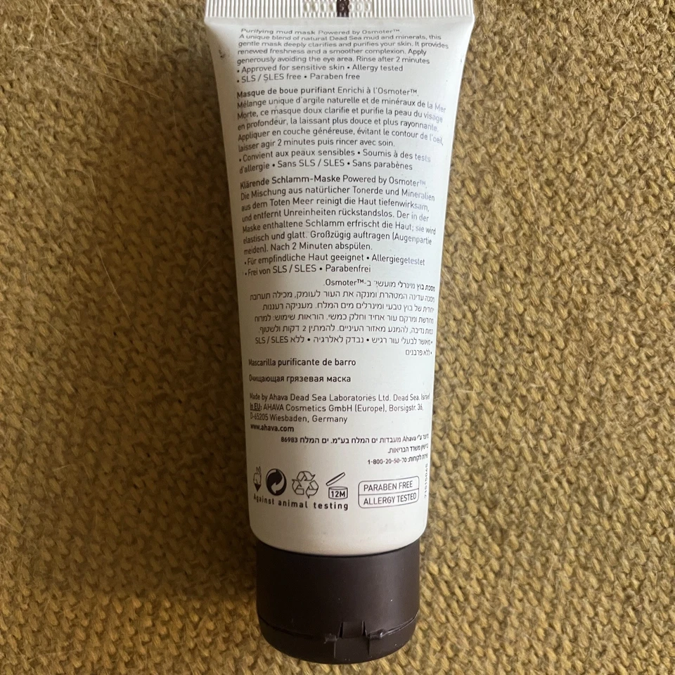 Máscara de lama purificadora BIG Ahava Time To Clear Dead Sea, tamanho completo, 4,4 oz/125 ml. - Imagem 4 de 4