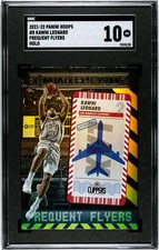 2021-22 Panini Hoops #8 Kawhi Leonard Frequent Flyers HOLO SGC 10 GEM MINT