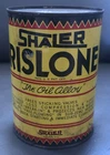 VINTAGE Advertising SHALER RISLONE MOTOR OIL 1 QUART Full TIN Metal CAN