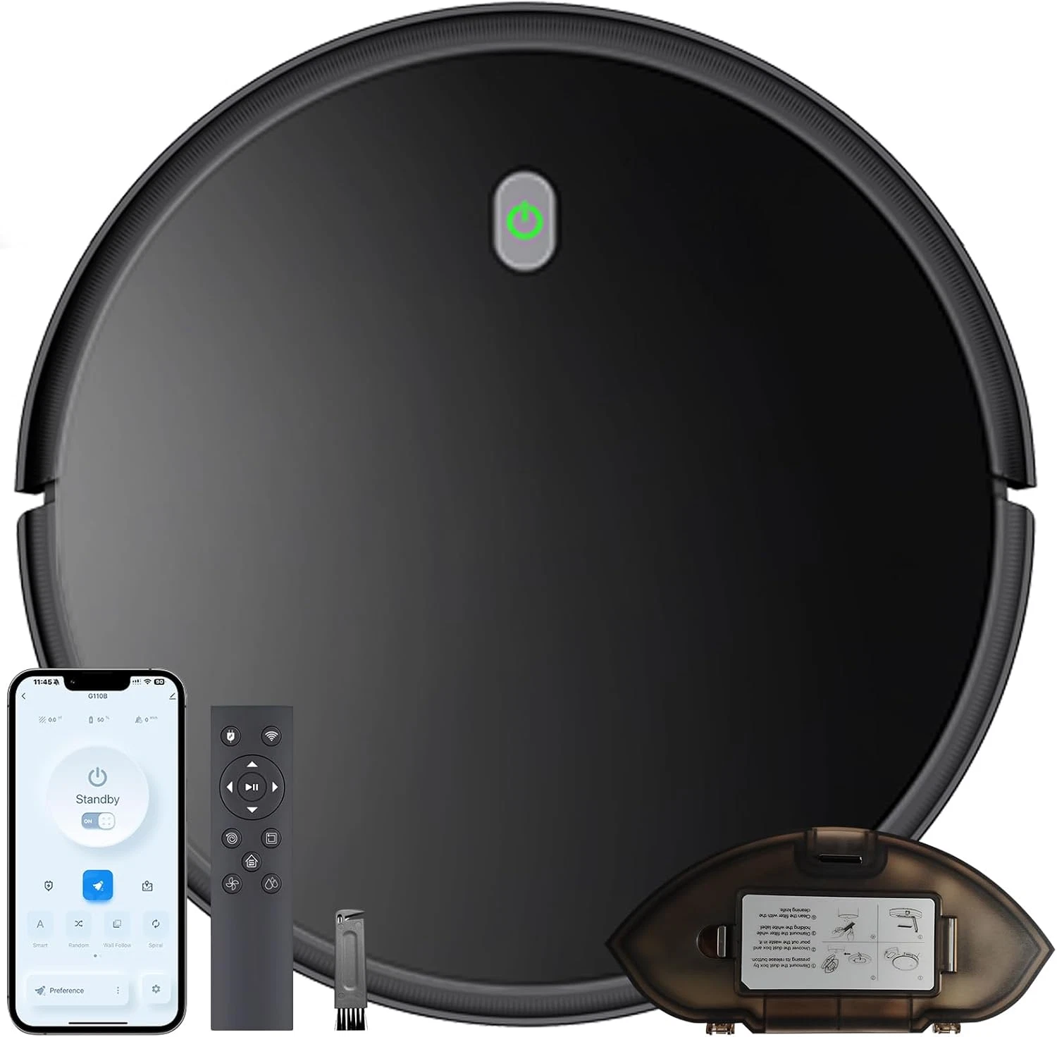 2-in-1 Robot Vacuum & Mop, 3500Pa Suction, App Control, Pet Hair Cleaner