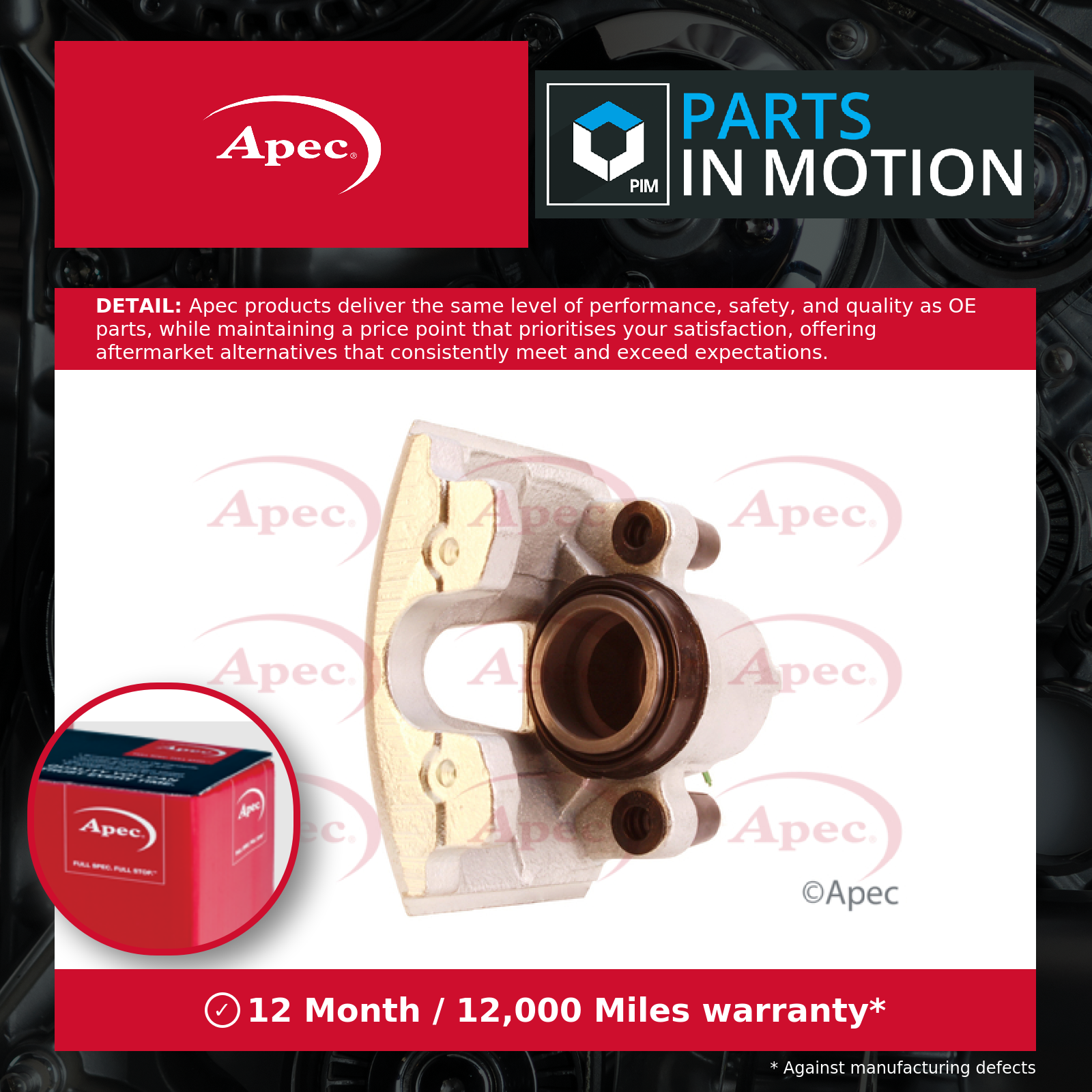 Brake Caliper RCA579N Apec 4387357 4420374 4427735 5039027 7T162B294AA Quality