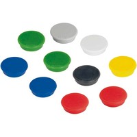 Franken Haftmagnet Magnete Farbsortiert, Kunststoff Ø 3,2 X 0,7 Cm, 10 St.