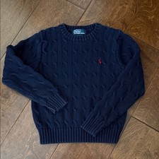 Polo Ralph Lauren Kids Navy Blue Cable Knit Pullover Sweater