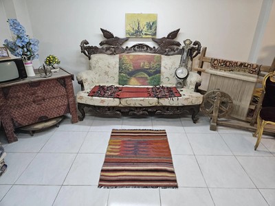 Vintage Turkish Kilim Rug, 2.5 x 3.1 ft, Handwoven Wool Flatweave, Boho Decor