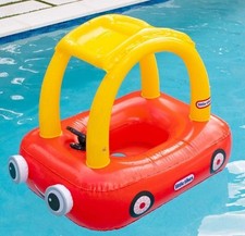 Little Tikes Cozy Coupe Inflatable Pool Float Car NEW - Provides Shade Beeps