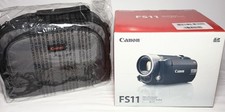 New Canon FS11 Digital Camcorder, Battery, Charger, Manual, Cables Carrying Bag