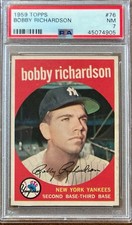 1959 Topps #76 Bobby Richardson PSA 7 NEAR-MINT