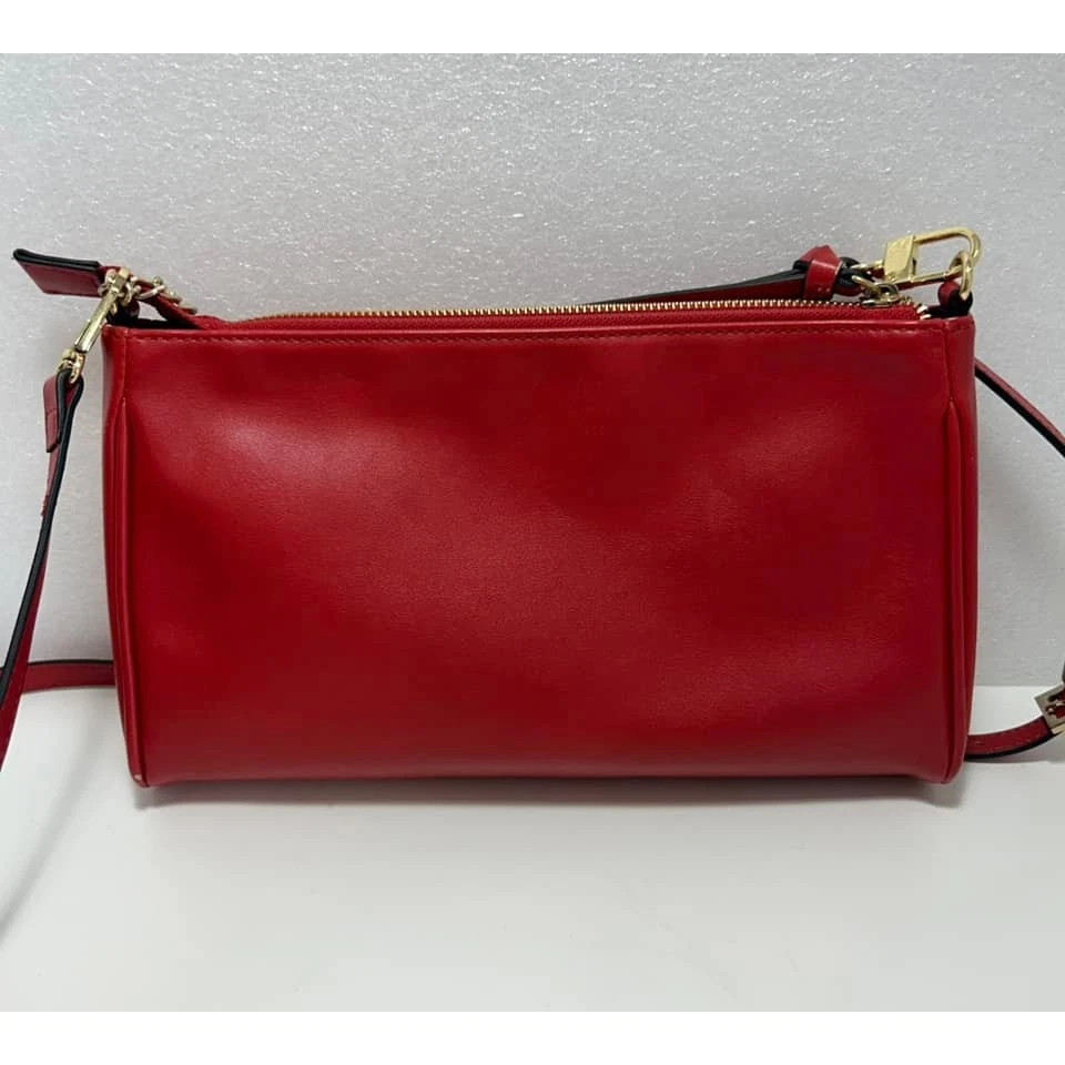 NEIMAN MARCUS Rojo Bandolera Bolso de Hombro Correa Extraíble Bolsillos Sólidos Cremallera Foto 4 de 4