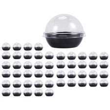 50 Pack Clear Plastic  Cupcake Container, Individual Packaging Treat Boxes4926