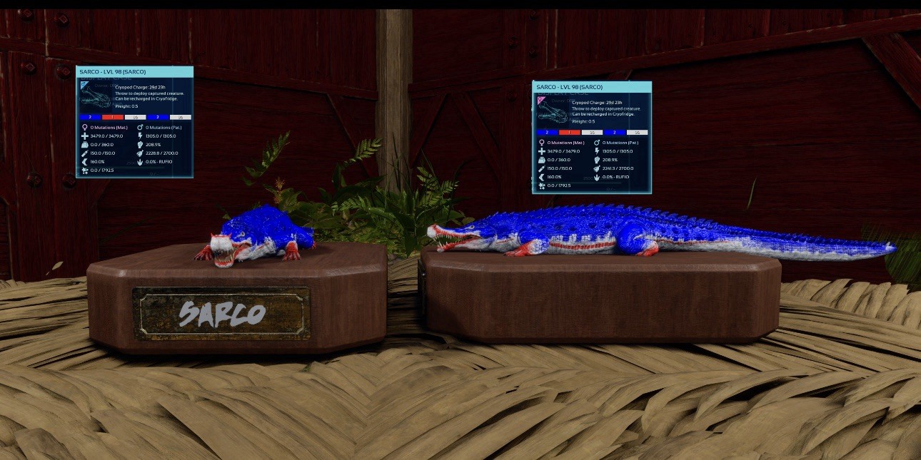 ARK Survival Ascended-Pair Red, White & Blue Patriot Dinosaur (PVE See Picture)