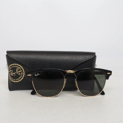 Ray-Ban, Sonnenbrille, model: rb 3016 clubmaster, Wayfarer, Schwarz/Gold #uTV