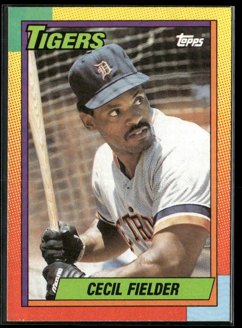 1990 Topps Traded #31T Cecil Fielder Gray Card Stock (Pack Version)