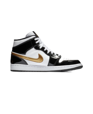 Nike Air Jordan Air Jordan 1 Mid Patent SE Black Gold Jordan 1 AJ1