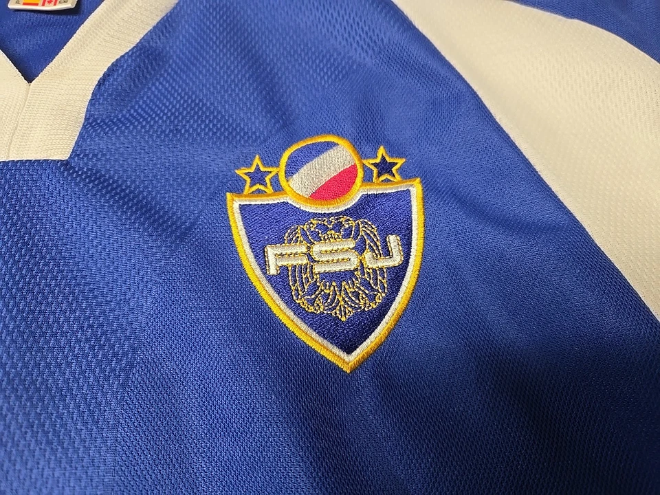 Vintage Yugoslavia 2000/01 Home Jersey Shirt Kit Home Blue Adidas XL FSJ Serbia - Image 3 of 4