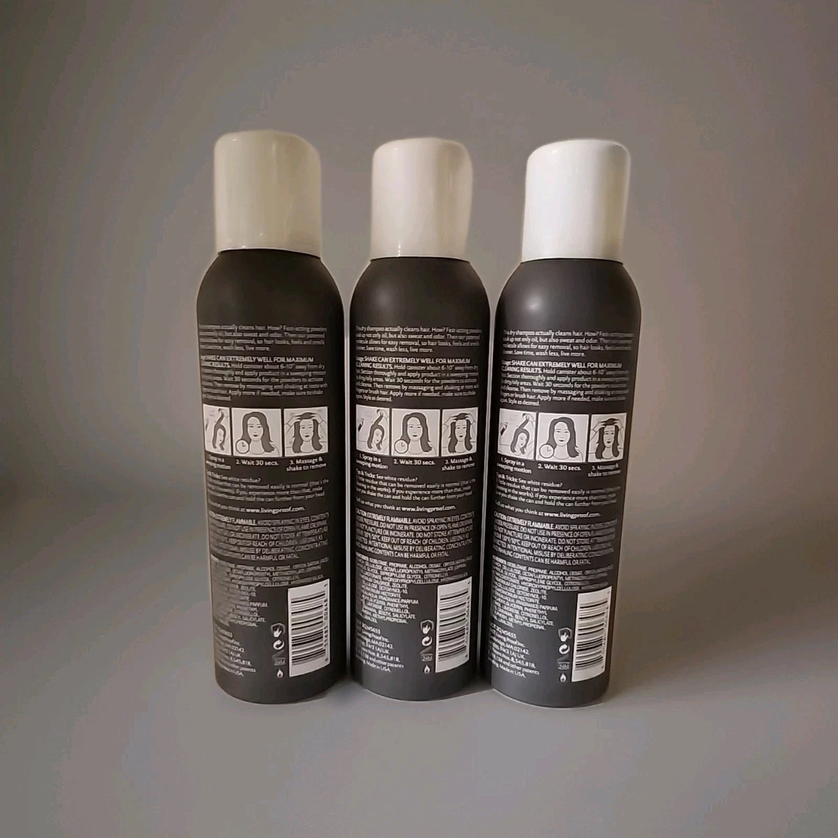 3 BOTTLES – Living Proof Perfect Hair Day (PhD) Dry Shampoo – 4 oz / 198 mL Each