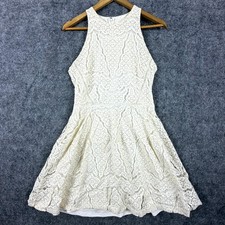 Mossimo Fit & Flare Dress Womens Medium Off White Lace Feminine Angelcore Girly