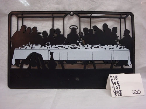 Last Supper Wall Hanging 6" Black&White Colored Plastic