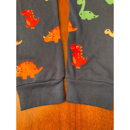 ZEBZOO Dinosaur Pajamas Set Snug Fit Cotton Sleepwear Orange Blue Size 6 - Picture 6 of 12