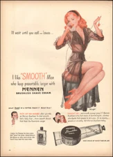 1947 Vintage ad for Mennen Brushless Shave Cream Sexy Model Art   (111817)