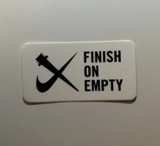 Nike Cross Country vinyl decal sticker Finish On Empty NXR NXN Regionals running