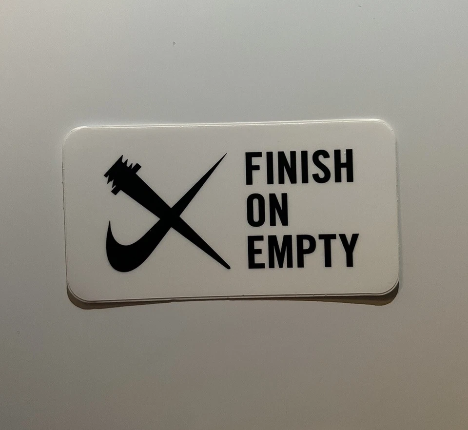 Nike Cross Country vinyl decal sticker Finish On Empty NXR NXN Regionals running