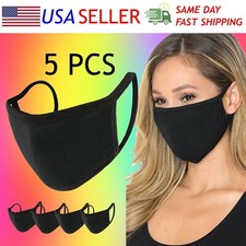 5 PACK Soft Cotton Face Mask Reusable and Washable/ Unisex/ Double Layer