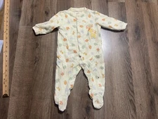 Carter's One Piece, Baby Size 3-6 Months, Yellow, Animals, Long Sleeve Sleepwear