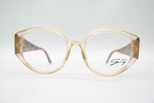 Vintage Genny 112 9062 Transparent Gold Brown Oval Glasses Frame NOS