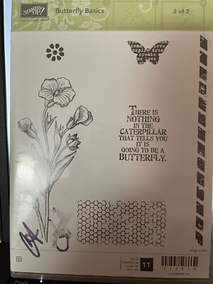 STAMPIN’UP’ Butterfly Basic Set 1 and 2 Rubber Stamp Set # 138813 | eBay
