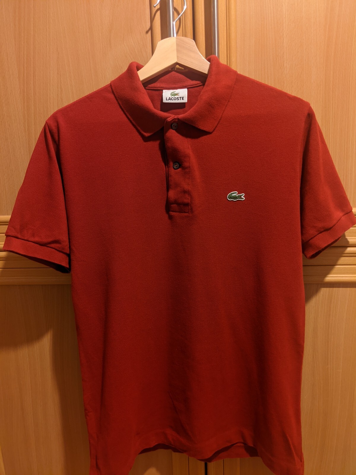 Men’s Lacoste Red Polo Shirt Size Medium eBay