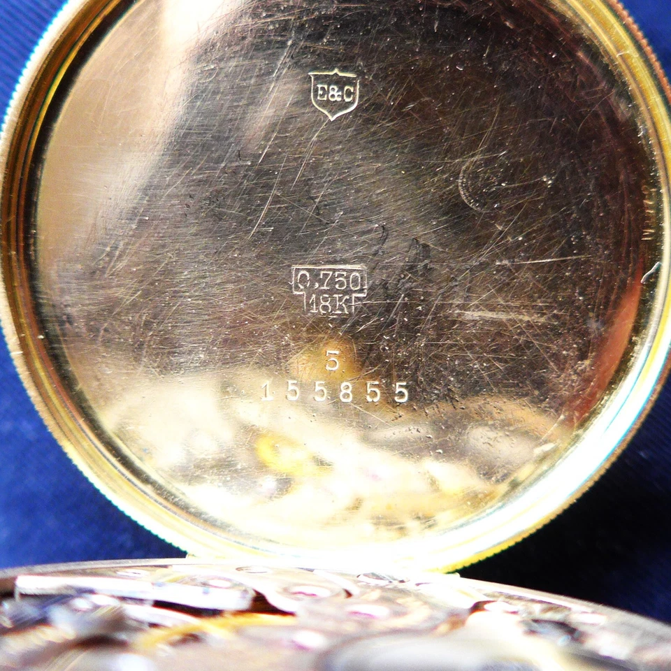 Beautiful Men's Pocket, Gold-18 K, " Open Face ", Good Function, Approx. 1930 - Image 2 of 4