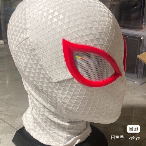 Upgraded Spider-Gwen Mask Gwen Stacy White Helmet Cosplay Costume Halloween Prop - 第 1/7 張圖片