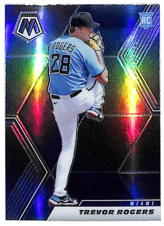 Trevor Rogers 2021 Panini Mosaic Silver Rookie Mosaic Autographed